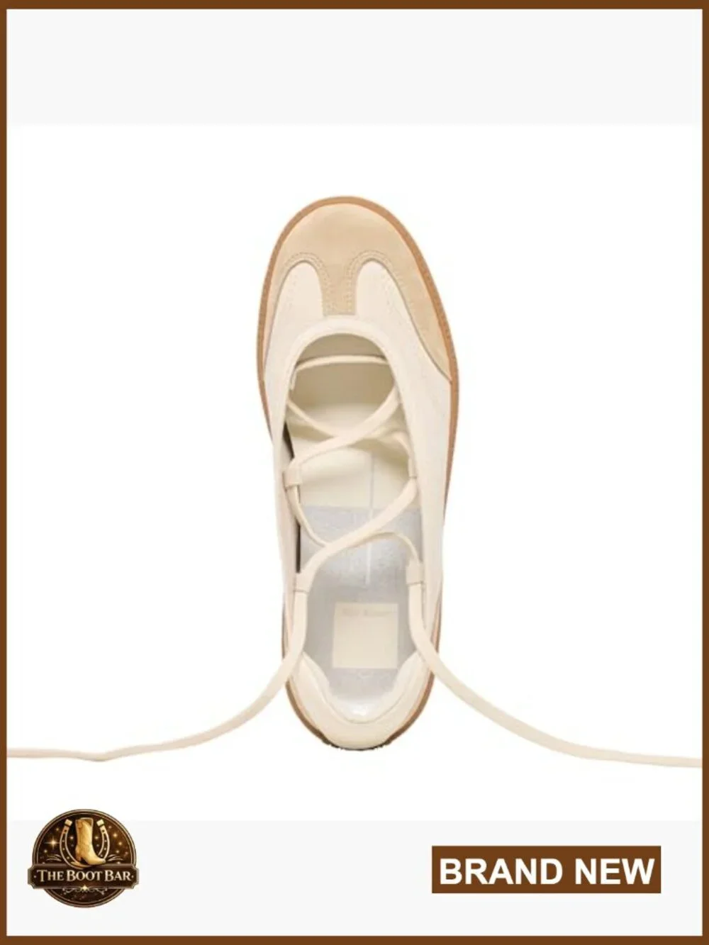 Ballet Flat with Leather Upper and Rubber Sole